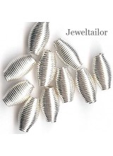 20 Shiny Silver Plated Coil Beads 12mm ~ ideal For Stylish Jewellery Making